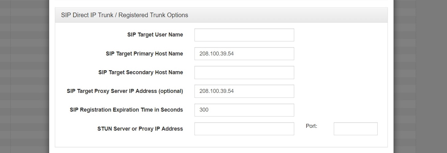 system administration client options modal